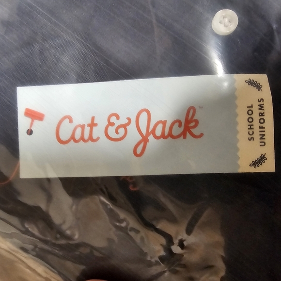 Cat & Jack Bundle (2) Long Sleeve Interlock Uniform Polo Shirt Navy Size 4T - Picture 6 of 6